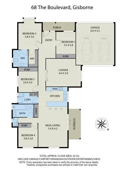 Floorplan of Homely house listing, 68 The Boulevard, Gisborne VIC 3437