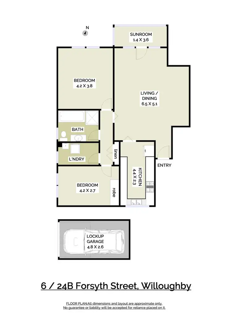 Floorplan of Homely unit listing, 6/24B Forsyth Street, Willoughby NSW 2068