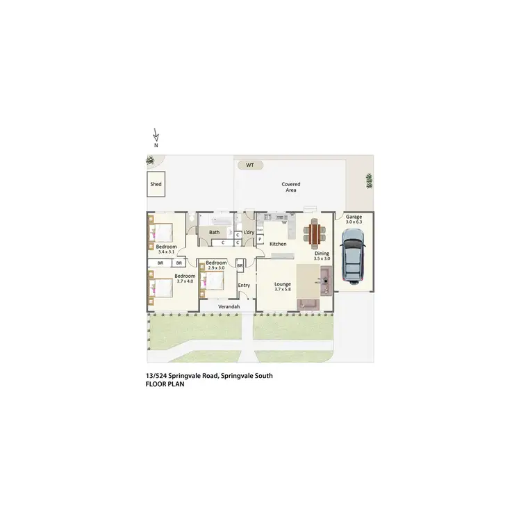 Floorplan of Homely unit listing, 13/524 Springvale Road, Springvale South VIC 3172