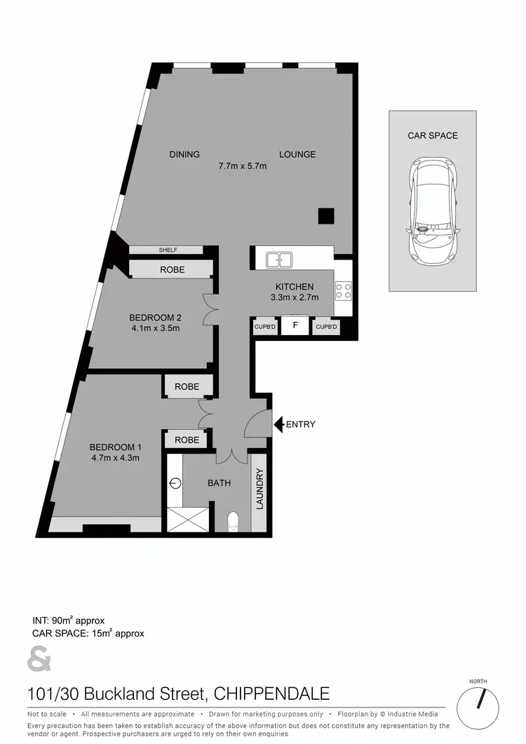 Floorplan of Homely apartment listing, 101/30 Buckland Street, Chippendale NSW 2008