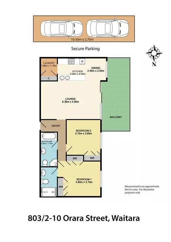 Floorplan of Homely apartment listing, 803/2-10 Orara Street, Waitara NSW 2077