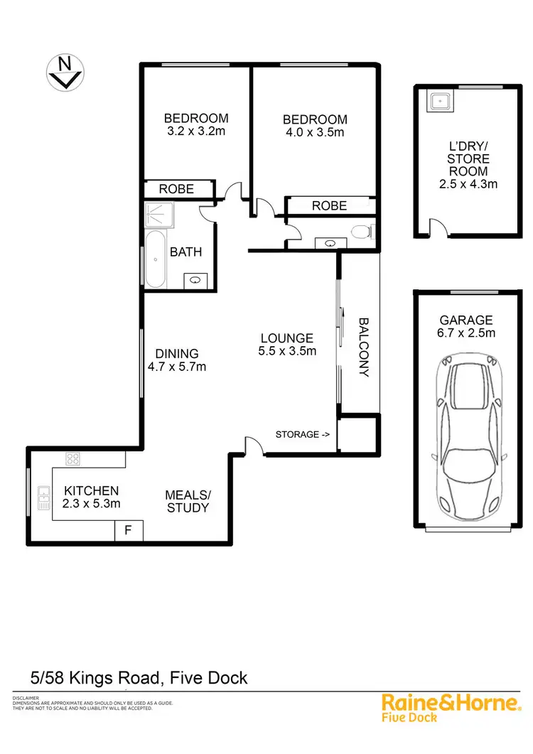 Floorplan of Homely apartment listing, 5 / 58 KINGS ROAD, Five Dock NSW 2046