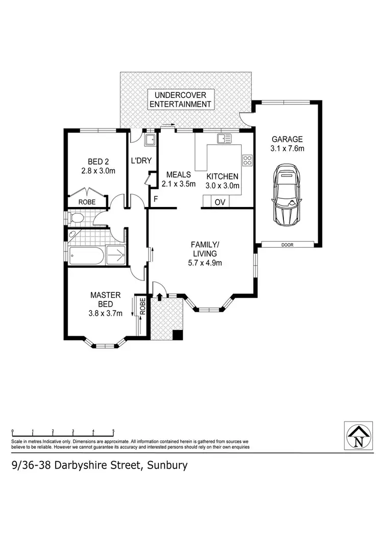 Floorplan of Homely unit listing, Unit 9/36-38 Darbyshire Street, Sunbury VIC 3429