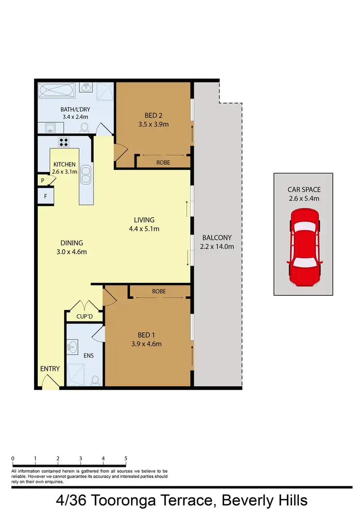Floorplan of Homely villa listing, 4/36-46 Tooronga Terrace, Beverly Hills NSW 2209