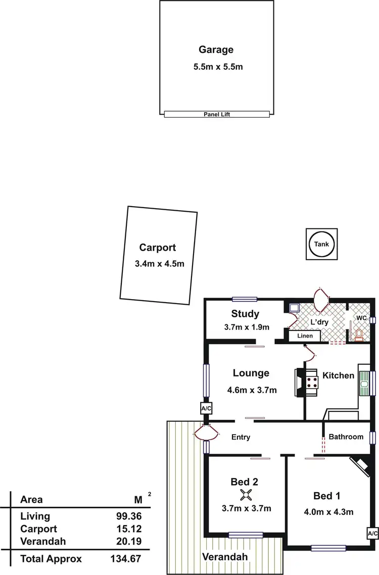 Floorplan of Homely house listing, 5 Blanche Avenue, Magill SA 5072