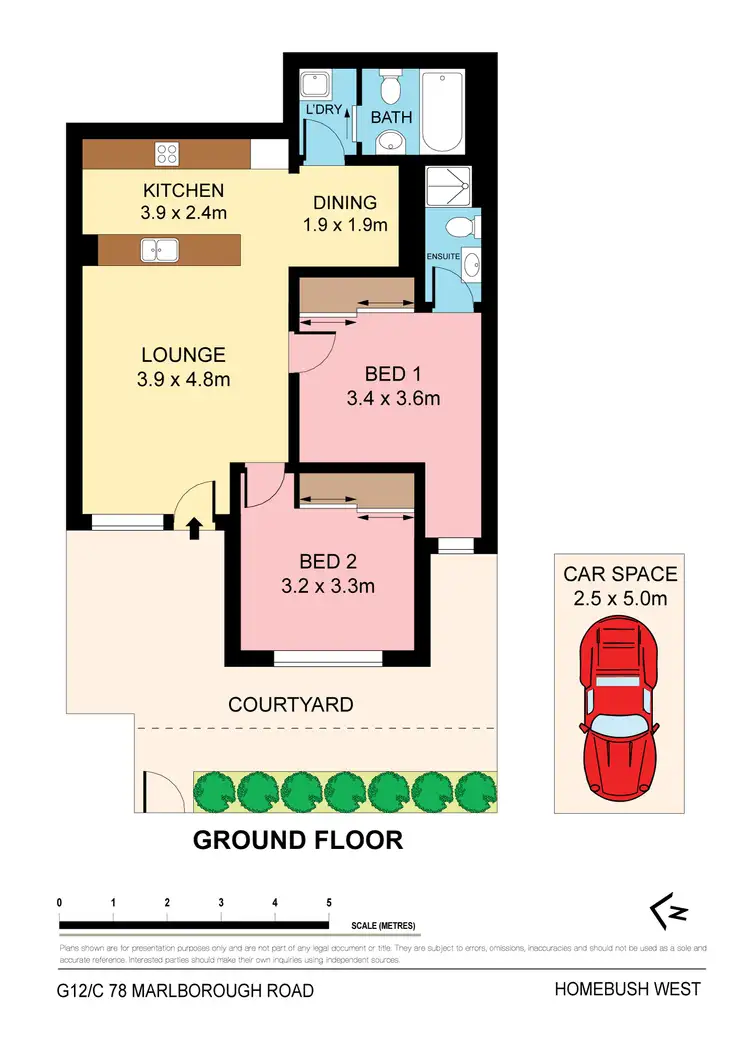 Floorplan of Homely apartment listing, G12C/78 Marlborough Road, Homebush West NSW 2140