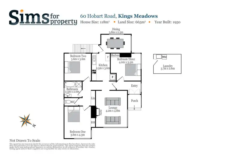 Floorplan of Homely house listing, 60 Hobart Road, Kings Meadows TAS 7249