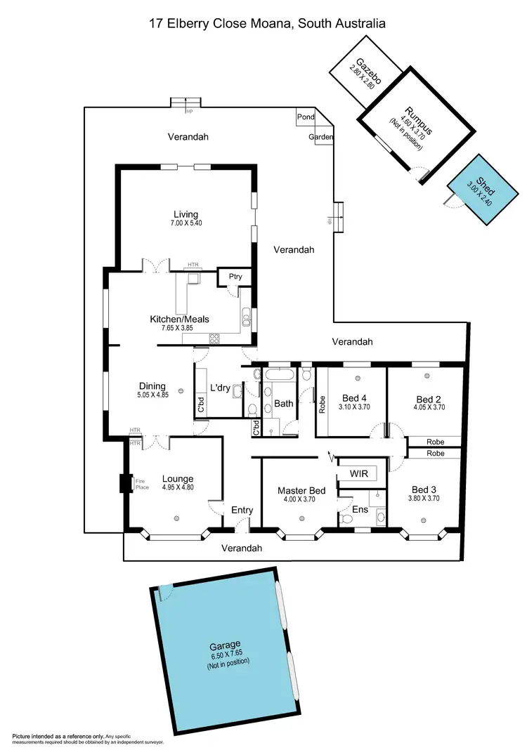 Floorplan of Homely house listing, 17 Elberry Close, Moana SA 5169