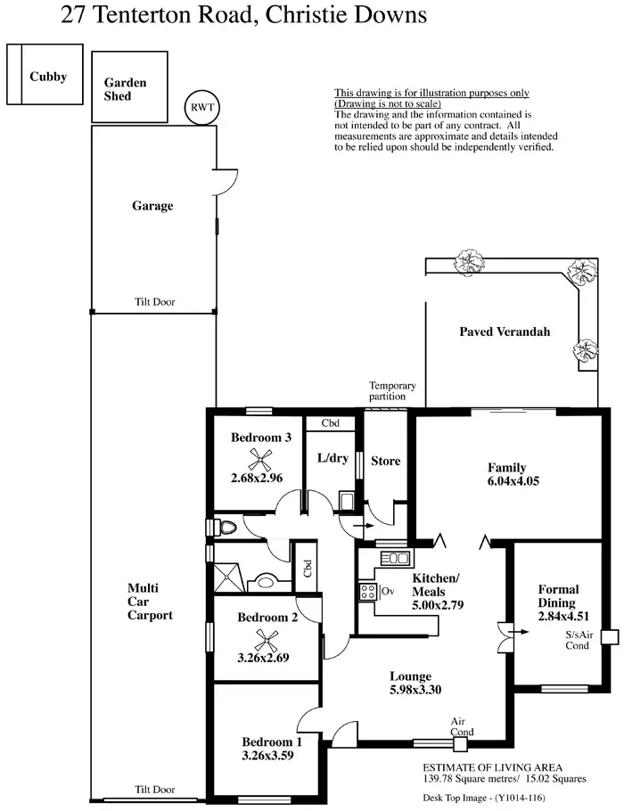 Floorplan of Homely house listing, 27 Tenterton Road, Christie Downs SA 5164