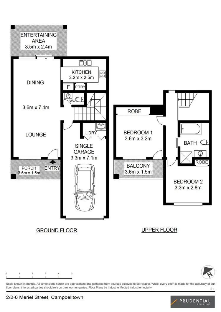 Floorplan of Homely townhouse listing, 2/2-6 Mereil Street, Campbelltown NSW 2560
