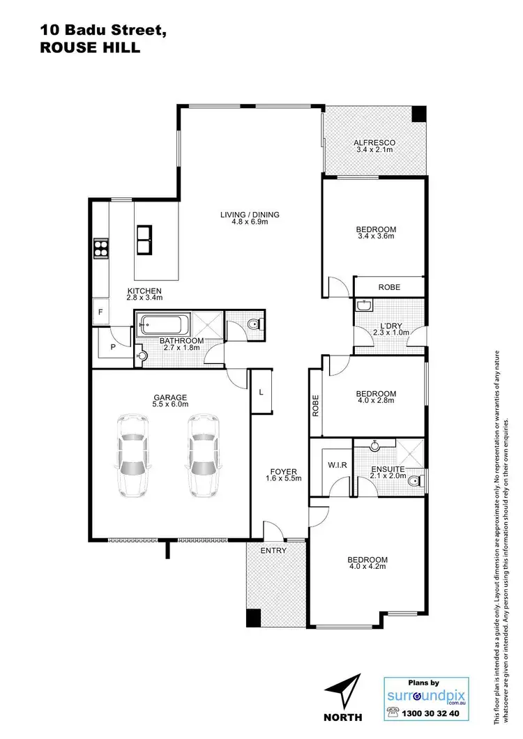 Floorplan of Homely house listing, 10 Badu Street, Rouse Hill NSW 2155