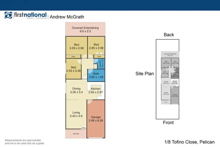 Floorplan of Homely unit listing, 1/8 Tofino Close, Pelican NSW 2281
