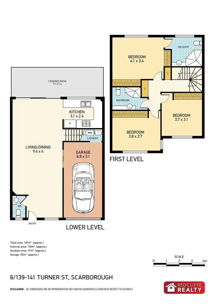 Floorplan of Homely townhouse listing, 6/139-141 Turner Street, Scarborough QLD 4020