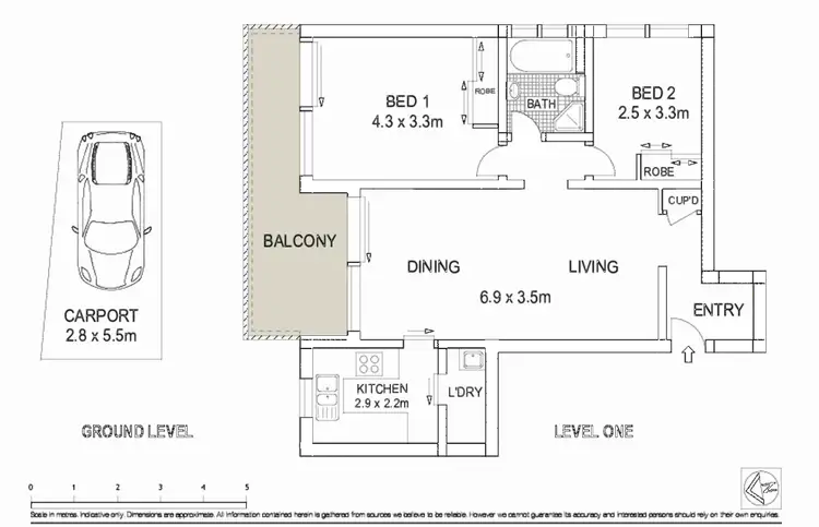 Floorplan of Homely unit listing, 1/55 Delmar Parade, Dee Why NSW 2099