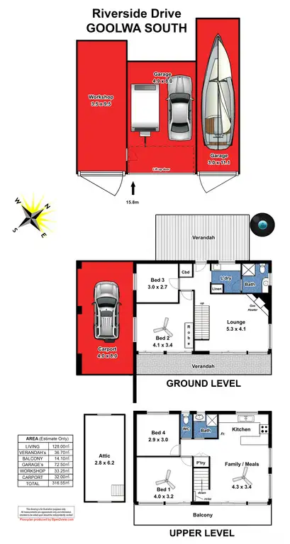 Floorplan of Homely house listing, 57 Riverside Drive, Goolwa South SA 5214