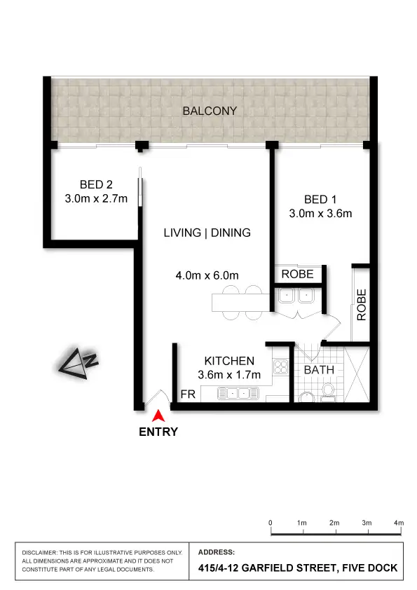 Floorplan of Homely apartment listing, 415/4-12 Garfield Street, Five Dock NSW 2046