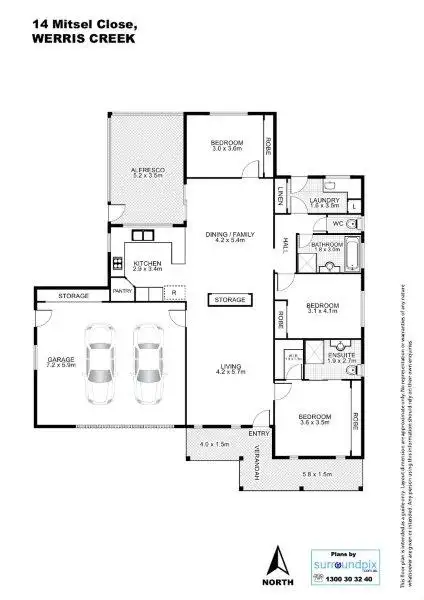 Floorplan of Homely house listing, 14 Mitsel Close, Werris Creek NSW 2341