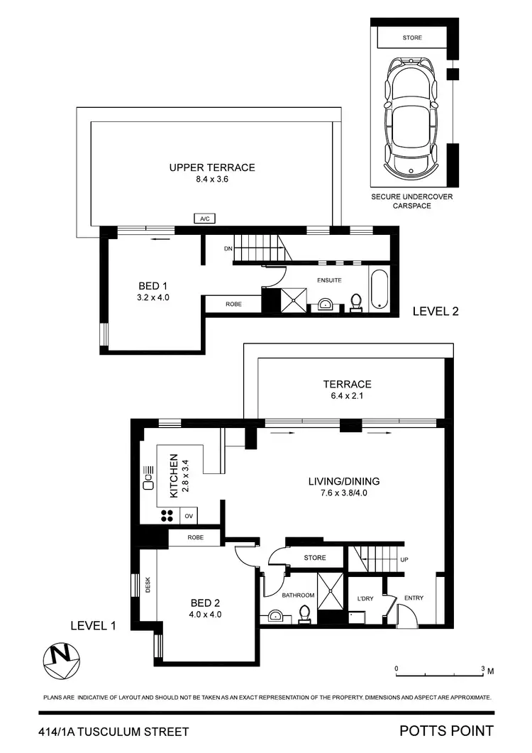 Floorplan of Homely apartment listing, 414/1A Tusculum Street, Potts Point NSW 2011