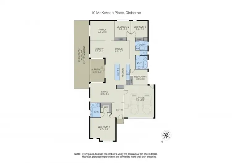 Floorplan of Homely house listing, 10 McKernan Place, Gisborne VIC 3437