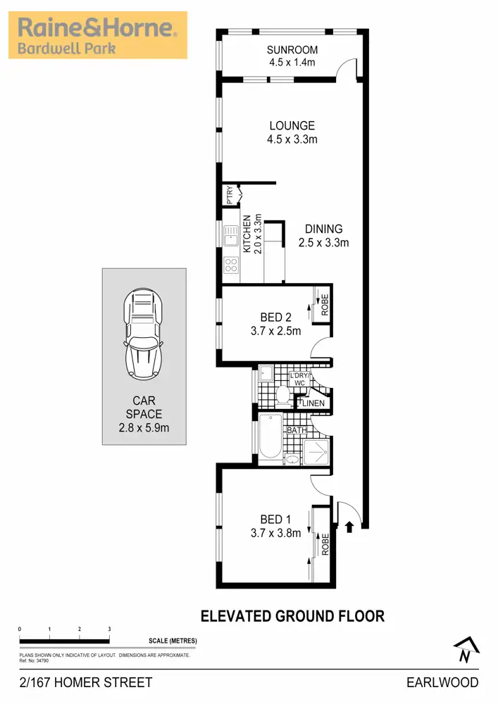 Floorplan of Homely apartment listing, 2/167 Homer Street, Earlwood NSW 2206
