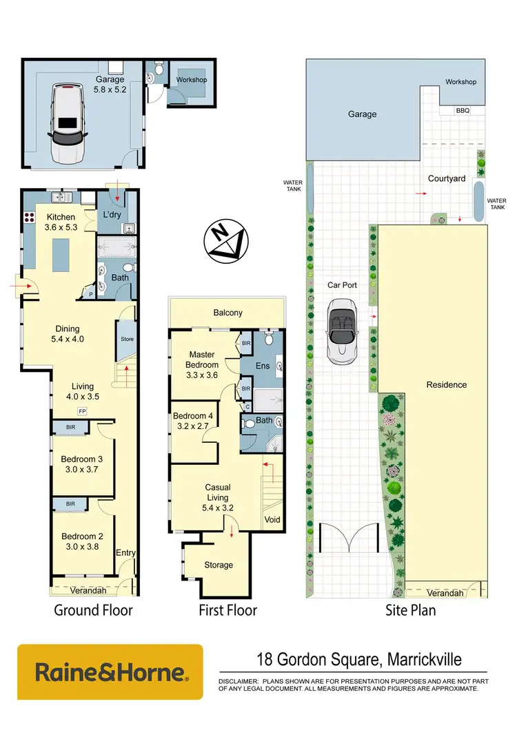 Floorplan of Homely house listing, 18 Gordon Square, Marrickville NSW 2204