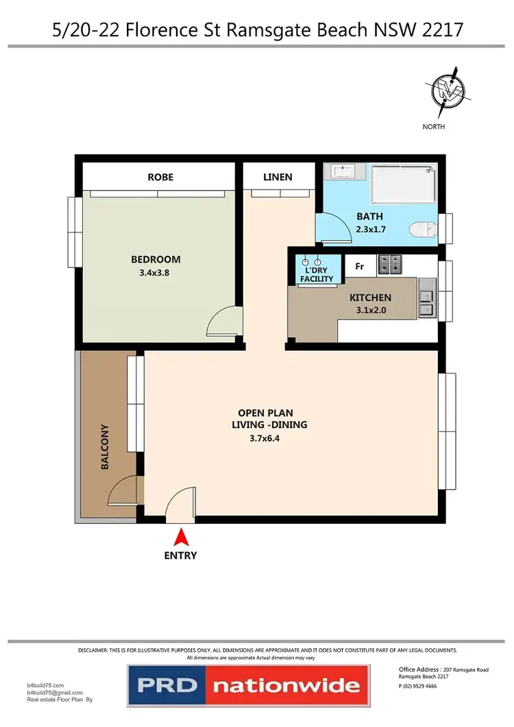 Floorplan of Homely unit listing, 5/20 Florence Street, Ramsgate Beach NSW 2217