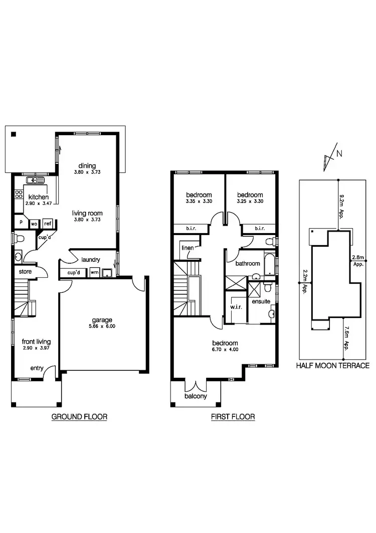 Floorplan of Homely house listing, 33 Half Moon Tce, Sanctuary Lakes VIC 3030