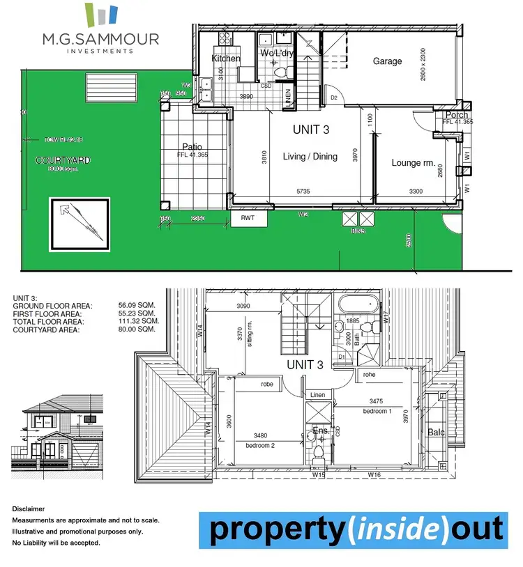 Floorplan of Homely townhouse listing, 3/87 - 87A Cornelia Road, Toongabbie NSW 2146