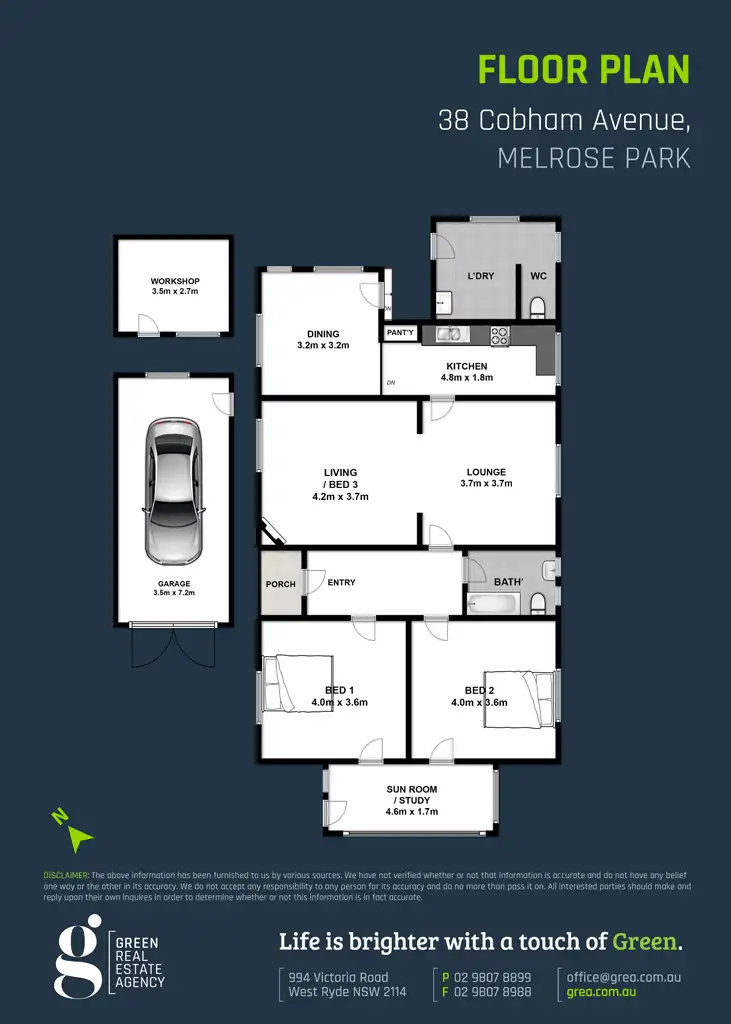 Floorplan of Homely house listing, 38 Cobham Avenue, Melrose Park NSW 2114