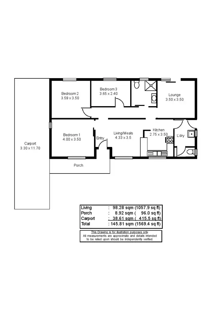Floorplan of Homely house listing, 14 Corella Place, Murray Bridge SA 5253