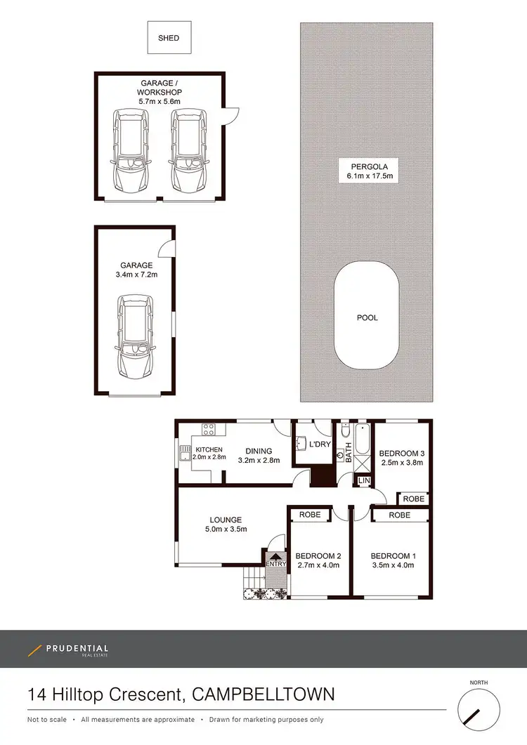 Floorplan of Homely house listing, 14 Hilltop Crescent, Campbelltown NSW 2560