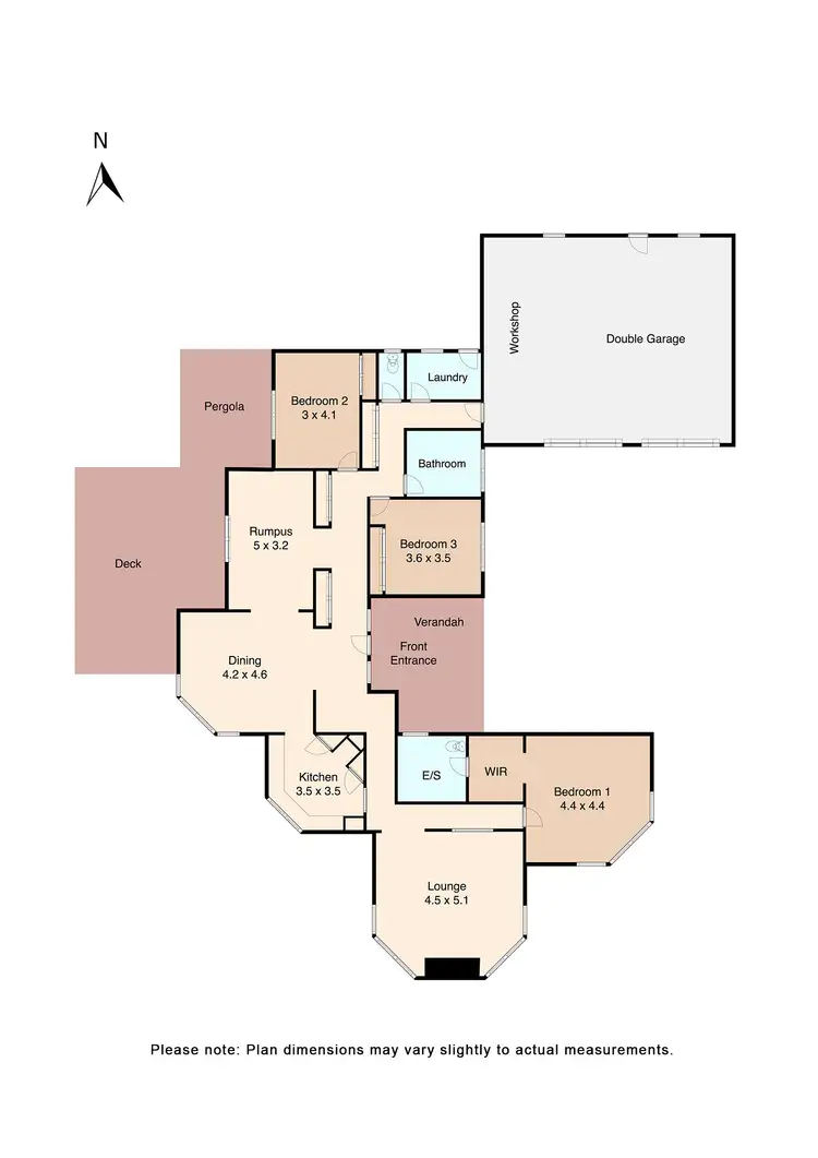 Floorplan of Homely house listing, 45 Heather Close, Smythes Creek VIC 3351