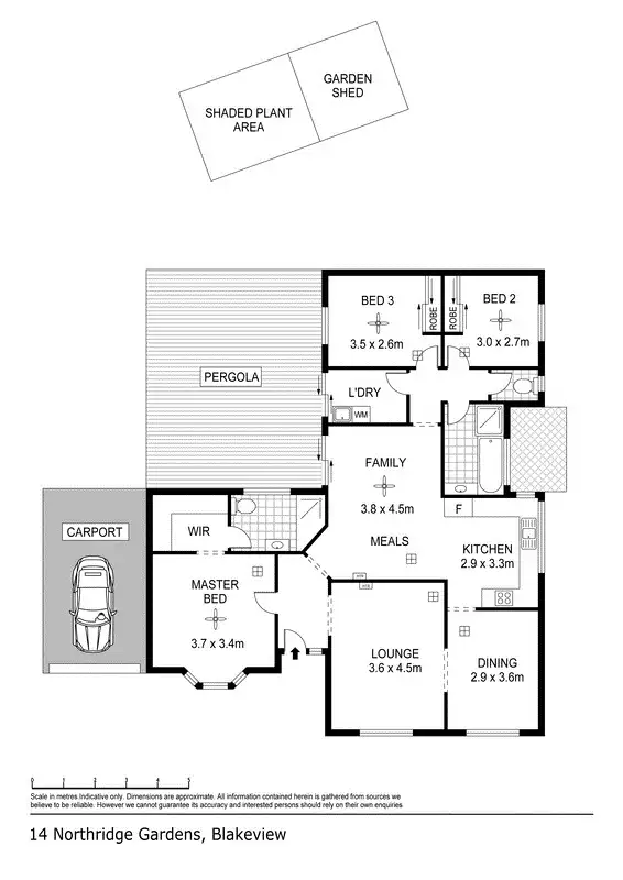 Floorplan of Homely house listing, 14 Northridge Gardens, Blakeview SA 5114