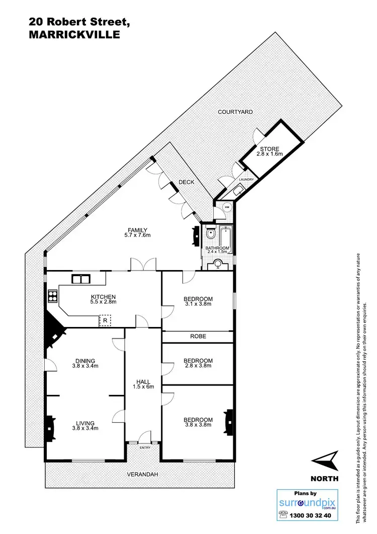 Floorplan of Homely house listing, 20 Robert Street, Marrickville NSW 2204
