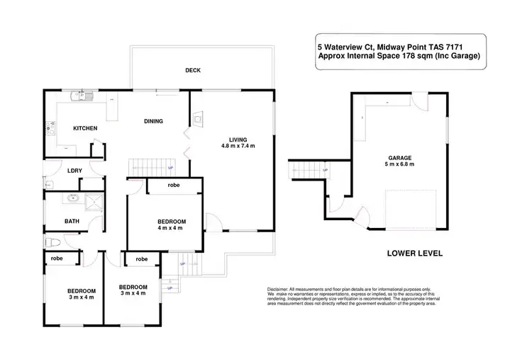 Floorplan of Homely house listing, 5 Waterview Court, Midway Point TAS 7171