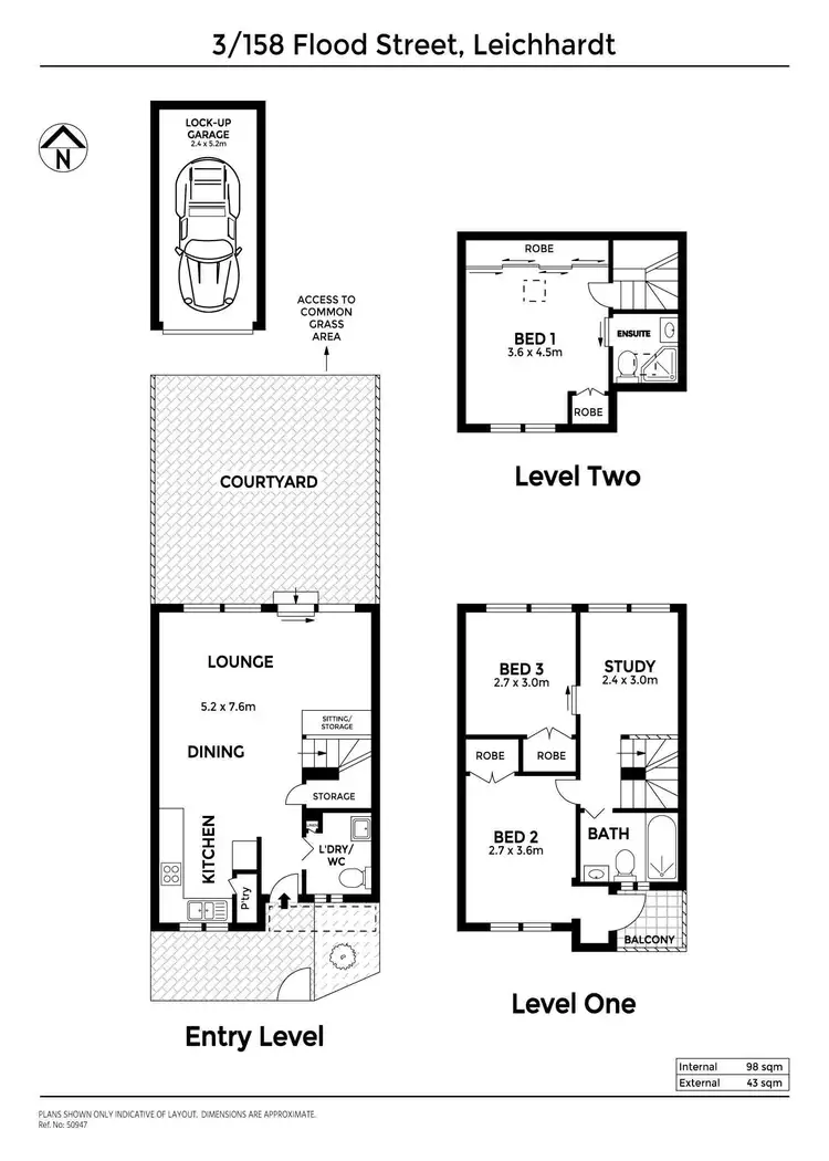 Floorplan of Homely townhouse listing, 3/158 Flood Street, Leichhardt NSW 2040