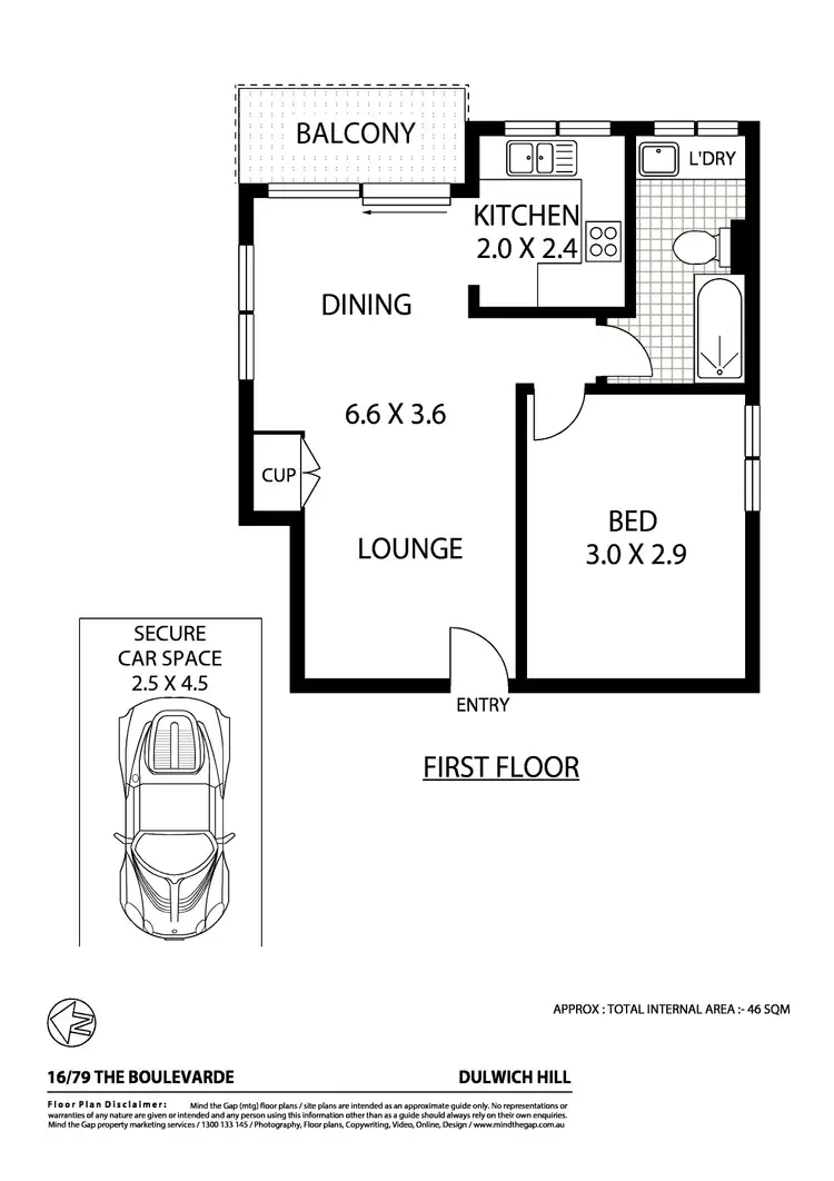 Floorplan of Homely unit listing, 16/79-81 The Boulevarde, Dulwich Hill NSW 2203