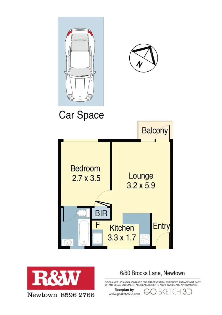 Floorplan of Homely apartment listing, 6/60 Brocks Lane, Newtown NSW 2042