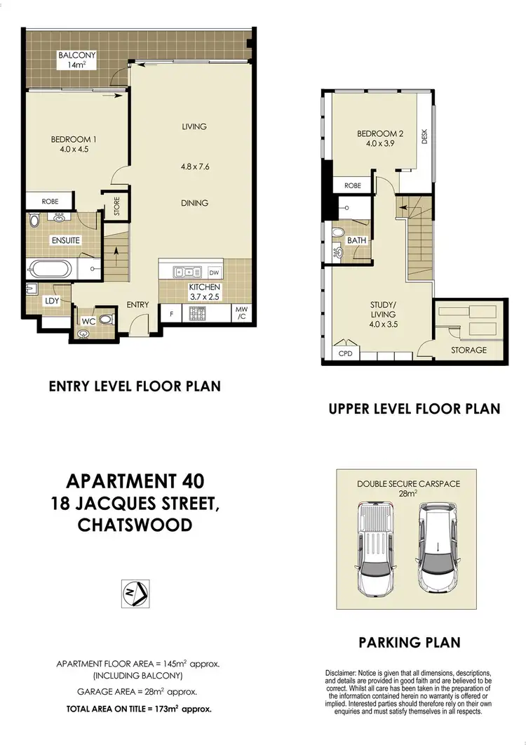 Floorplan of Homely unit listing, 40/18 Jacques Street, Chatswood NSW 2067