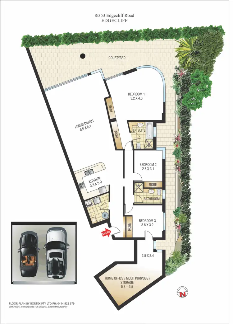 Floorplan of Homely apartment listing, 8/353 Edgecliff Road, Woollahra NSW 2025