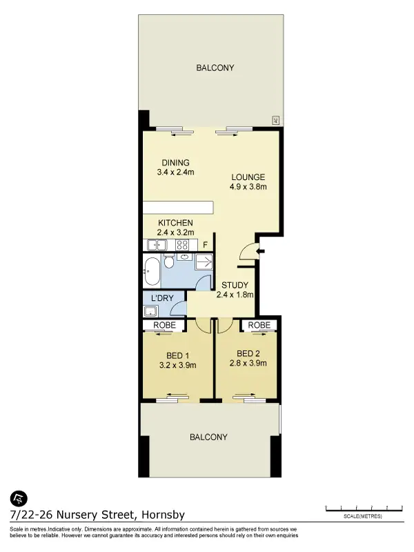 Floorplan of Homely apartment listing, 7/22-26 Nursery Street, Hornsby NSW 2077