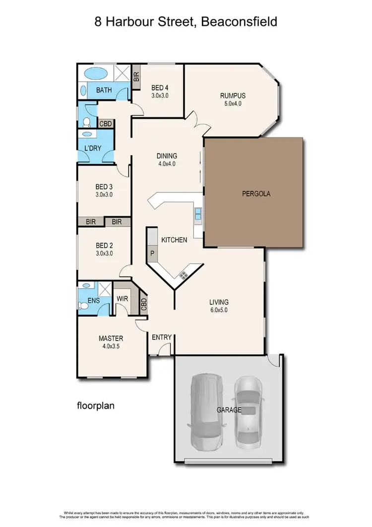 Floorplan of Homely house listing, 8 Harbour Street, Beaconsfield VIC 3807