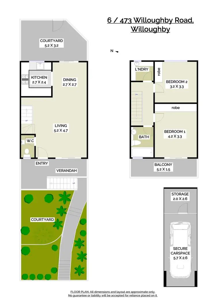 Floorplan of Homely townhouse listing, 6/473-477 Willoughby Road, Willoughby NSW 2068
