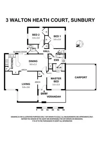 Floorplan of Homely house listing, 3 Walton Heath Court, Sunbury VIC 3429