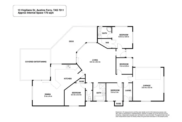 Floorplan of Homely house listing, 13 Virgilians Drive, Austins Ferry TAS 7011