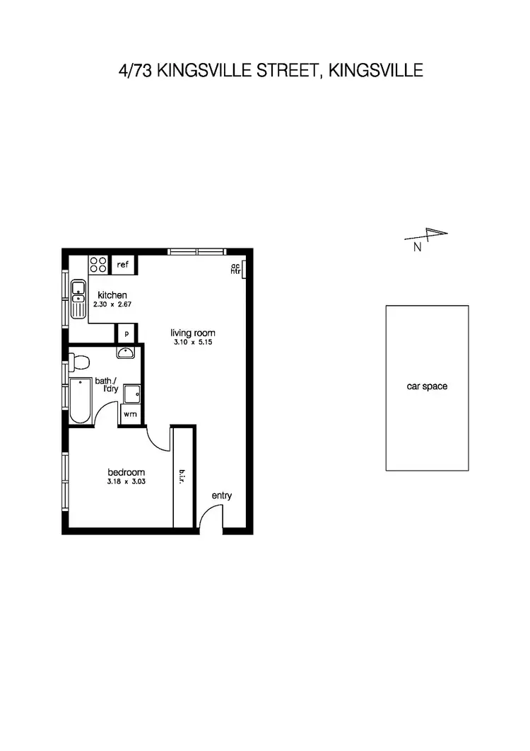 Floorplan of Homely apartment listing, 4/73 Kingsville Street, Kingsville VIC 3012
