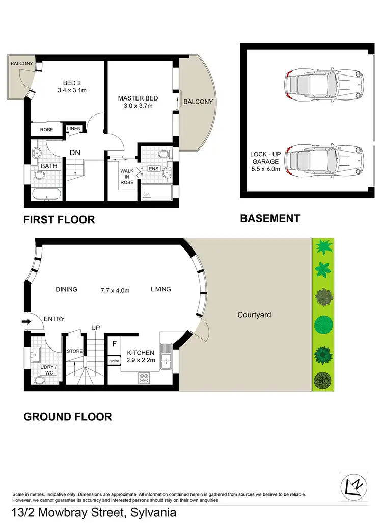 Floorplan of Homely townhouse listing, 13/2 Mowbray Street, Sylvania NSW 2224