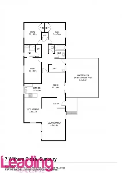 Floorplan of Homely house listing, 7 Withers Close, Sunbury VIC 3429