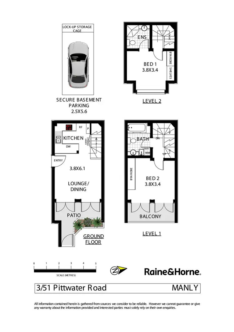Floorplan of Homely apartment listing, 3/51 Pittwater Road, Manly NSW 2095