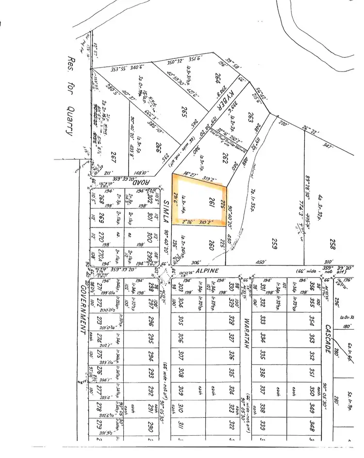 Floorplan of Homely land listing, Lot 261 Simla Road, Yerrinbool NSW 2575